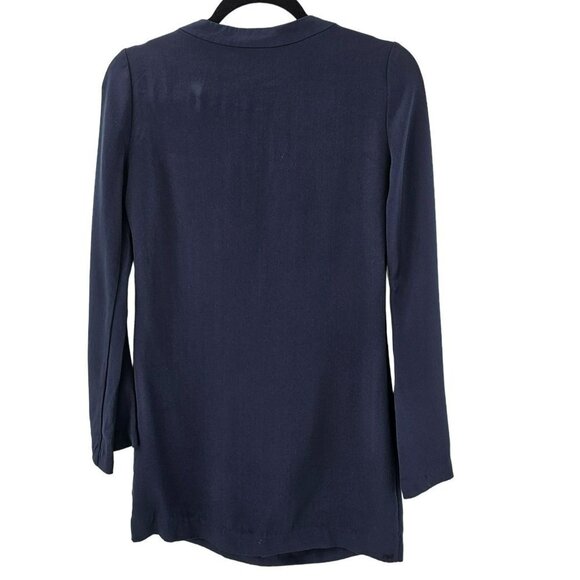 Elizabeth & James Blue Dress Silk Bell Sleeves Designer Revolve Womens Size 4 - Picture 3 of 8